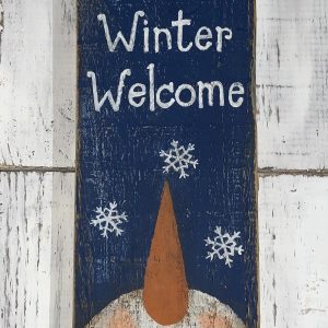 winter welcome sign