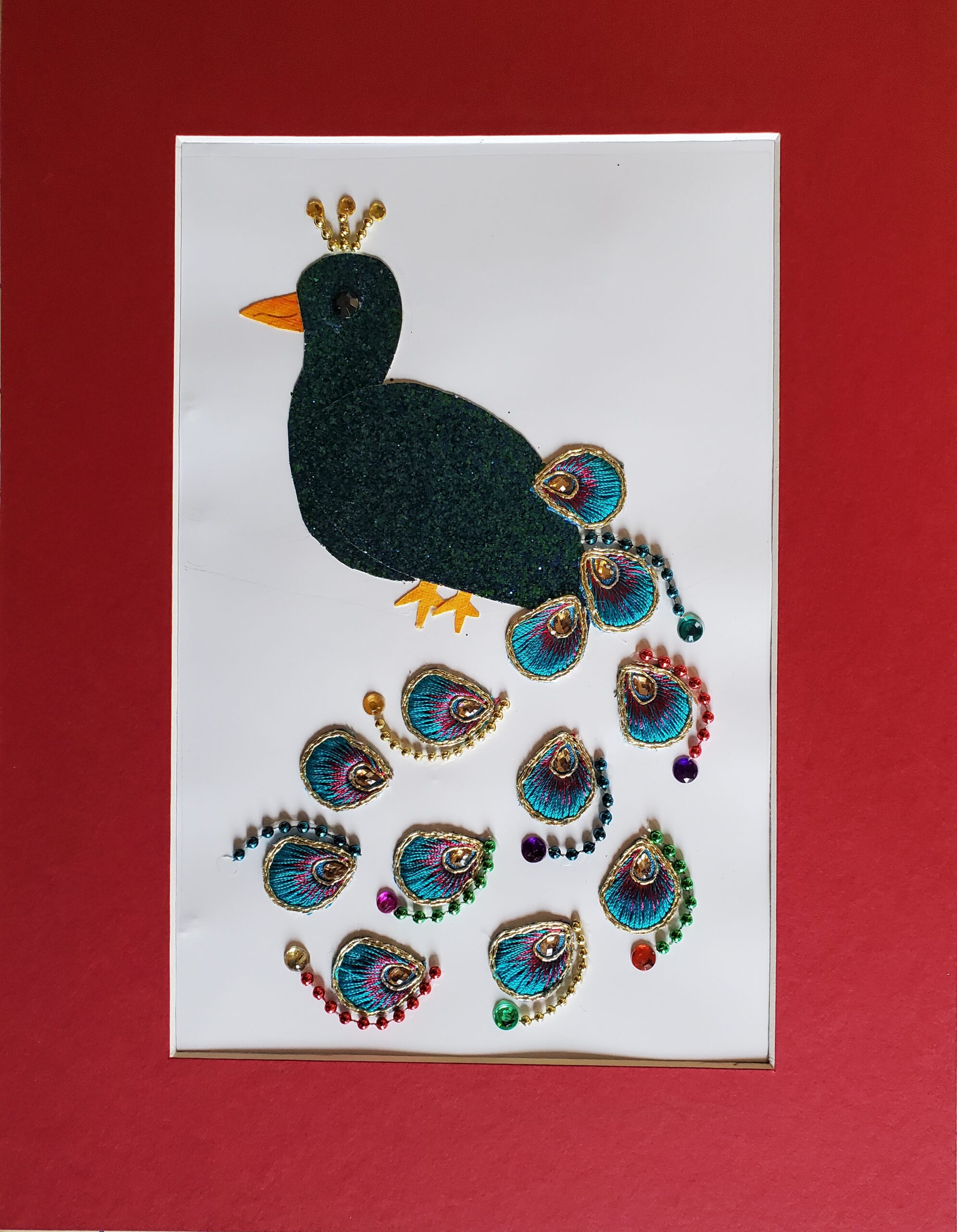 Handmade peacock home decoration