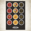 Nature-themed Maryland Sticker Sheet - BLACK