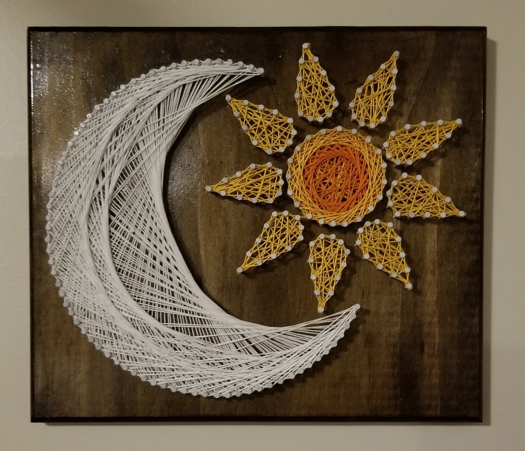 DIY Sun Mandala, Star String Art Kit for Adults, DIY Mantle Decor