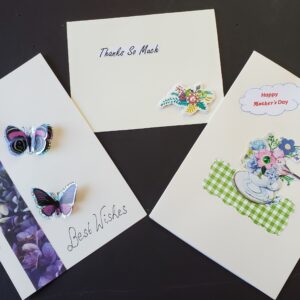 3 pack handmade greeting cards